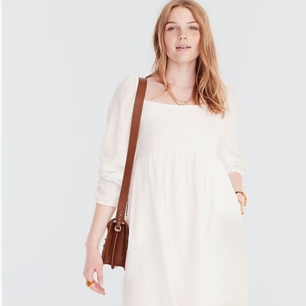 J CREW Gause white Dress brand new in a XL